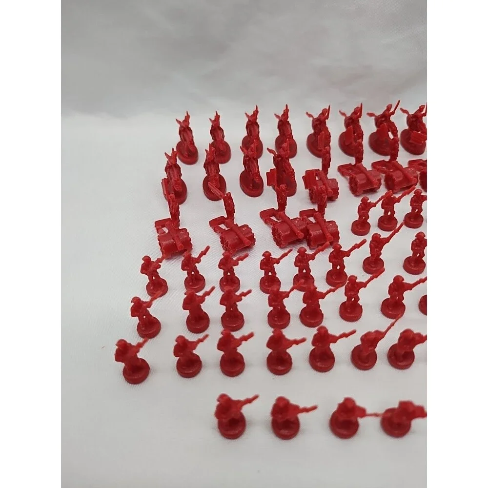 Set Of (60) 2003 Risk Red Board Game Player Pieces